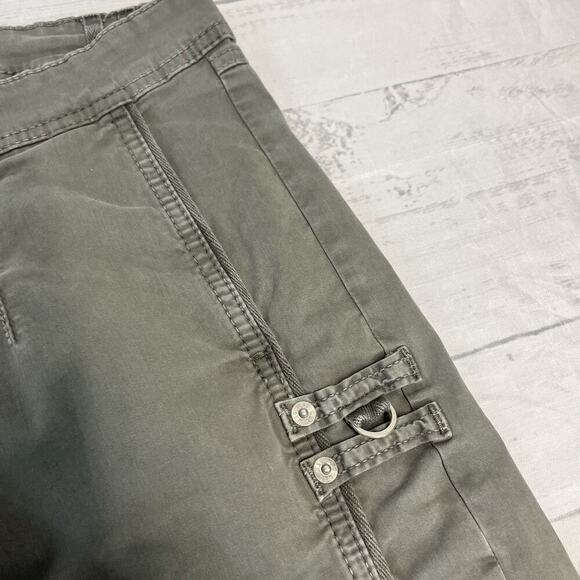 MAC Rich Jeans Cargo Pants Women’s Size 44/28 Green Cotton Stretch Utility Zip - Picture 5 of 10